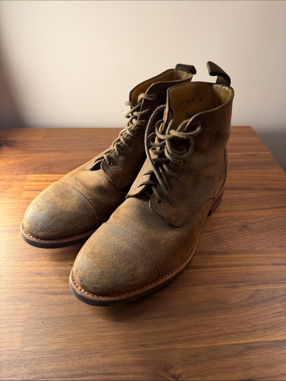 TAFT Dragon Boots Brown Suede Leather Ankle Boots Men’s Size 8